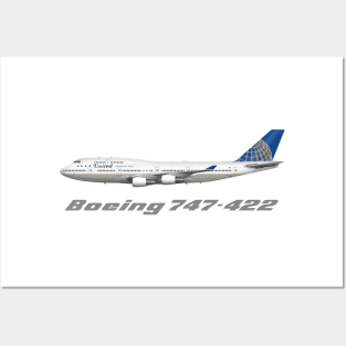 United Airlines 747-400 Friend Ship Shirt Version Posters and Art